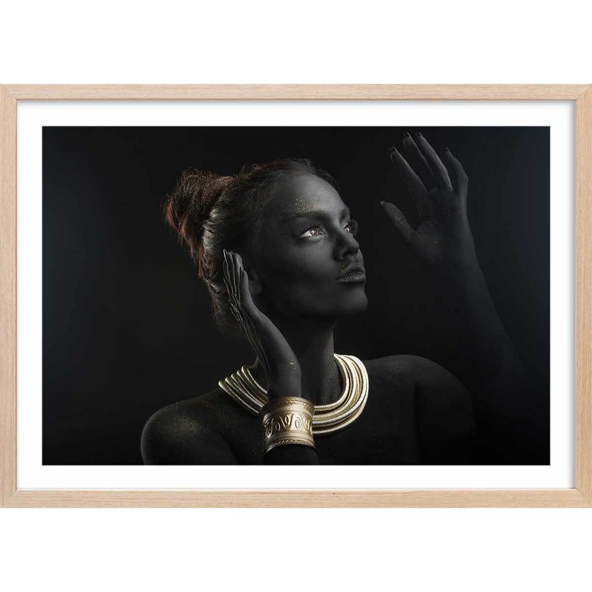 Affiche photo d'art sofia Affiche + cadre en bois - Chêne