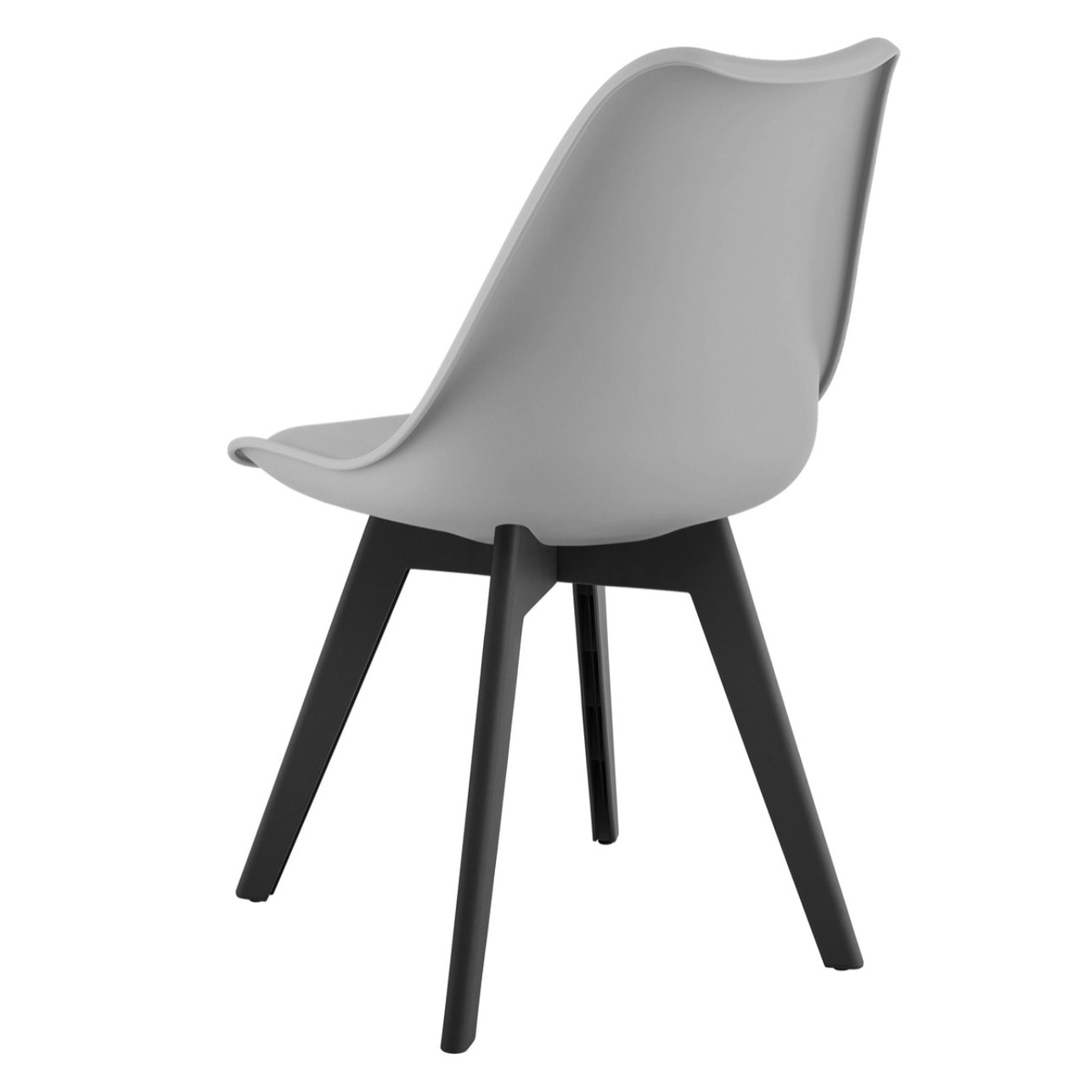 Sedia Mark scandinava grigia con gambe nere