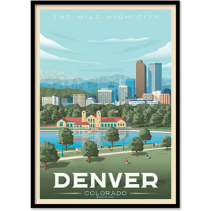 Affiche - Denver - Olahoop Travel Posters