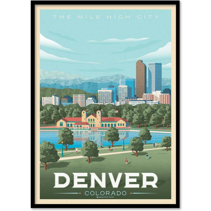 Affiche - Denver - Olahoop Travel Posters