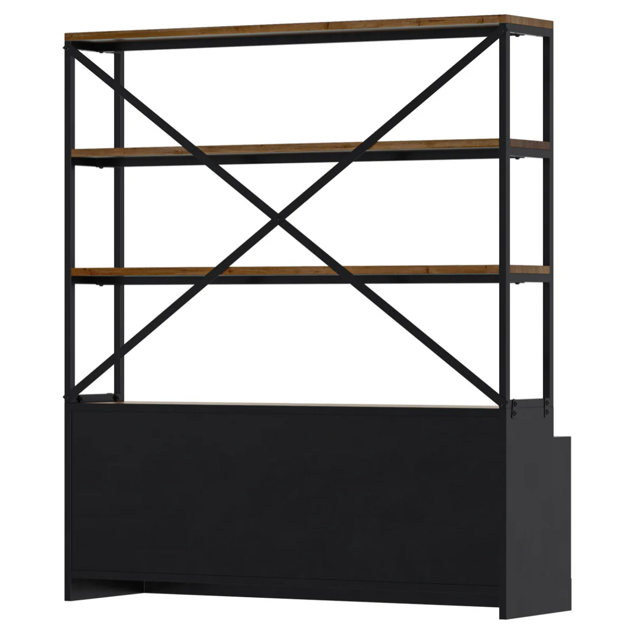 Bibliothèque 160 cm en bois et métal - Goa