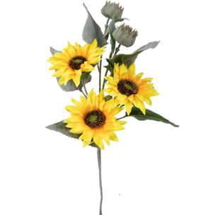 Girasole per 5 68 Cm - Pezzi 6 - 18X68X18cm - Colore: Giallo - Bianchi Dino - Fiori Artificiali