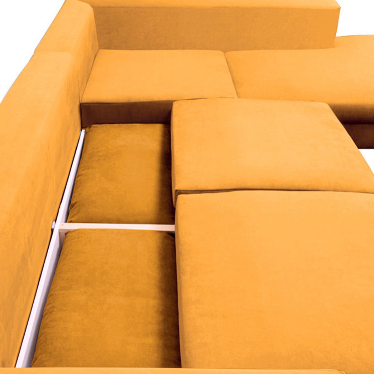 Canapé Velours Angle Droit Fiesole - 3 Places