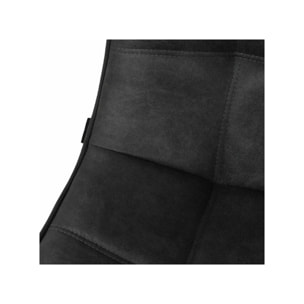 Chaise microfibre effet simili, poignée et pieds noirs - SPOOKY 2