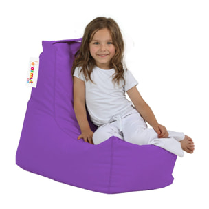 Sillón-puf para niños para exteriores- morado