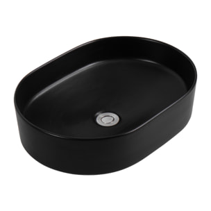 PixL 50 x 36,5 x 12 cm vasque à poser Infinitio, sans trop-plein, noir (CEPX5037BKM)