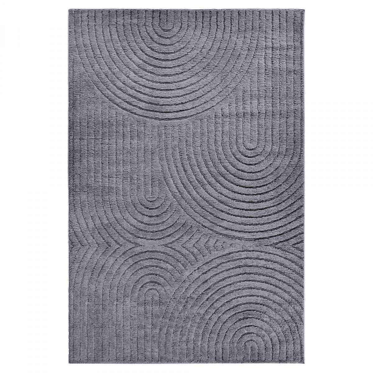 Tapis salon, motif géométrique, texture relief, lym chaleureux