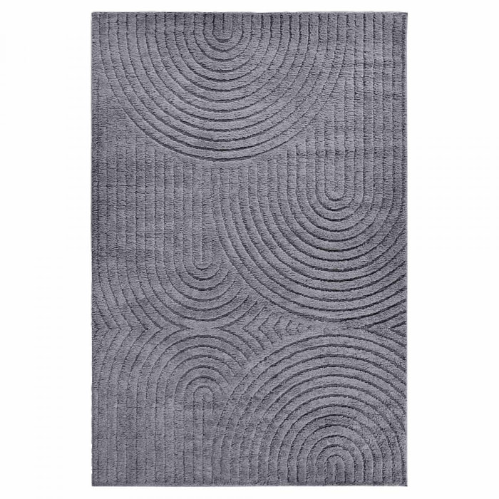 Tapis salon, motif géométrique, texture relief, lym chaleureux