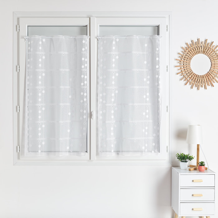 Modulable maille motif pois - Blanc