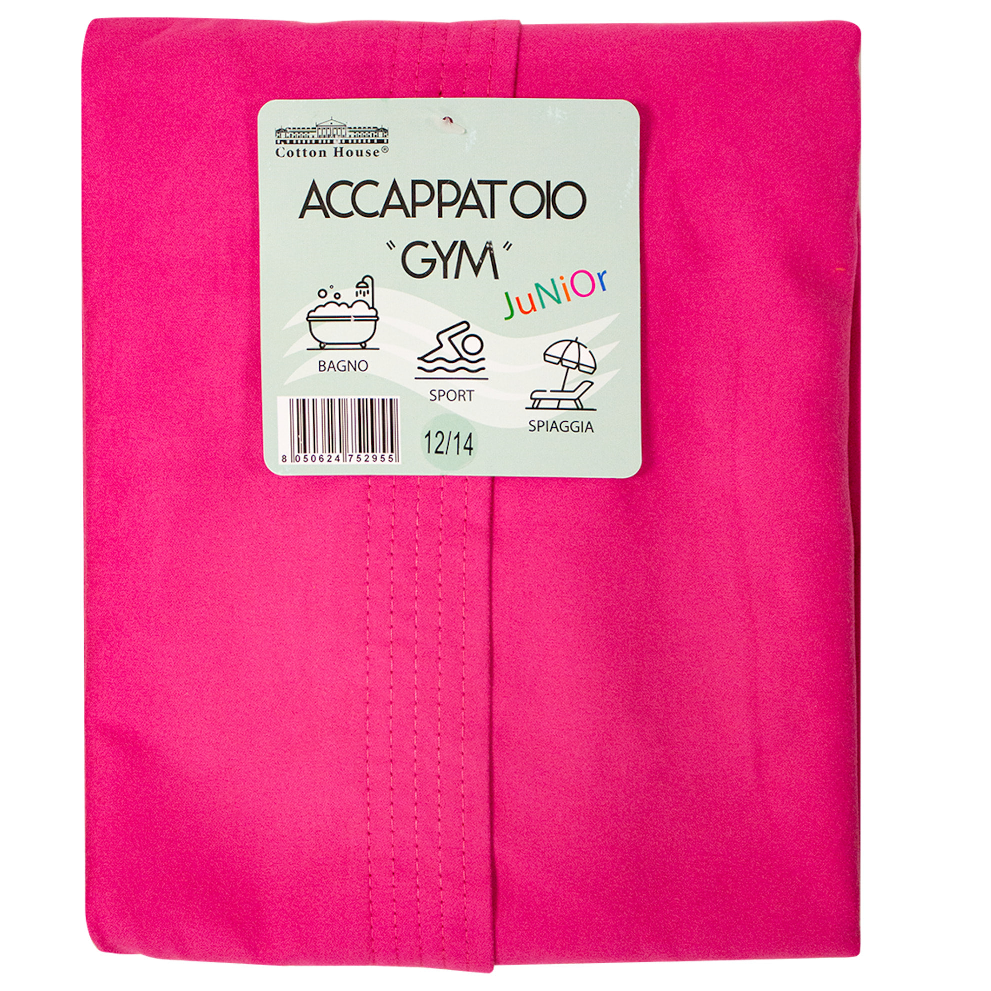 ACCAPPATOIO MICROFIBRA JUNIOR FUSCIA 10/12 ANNI