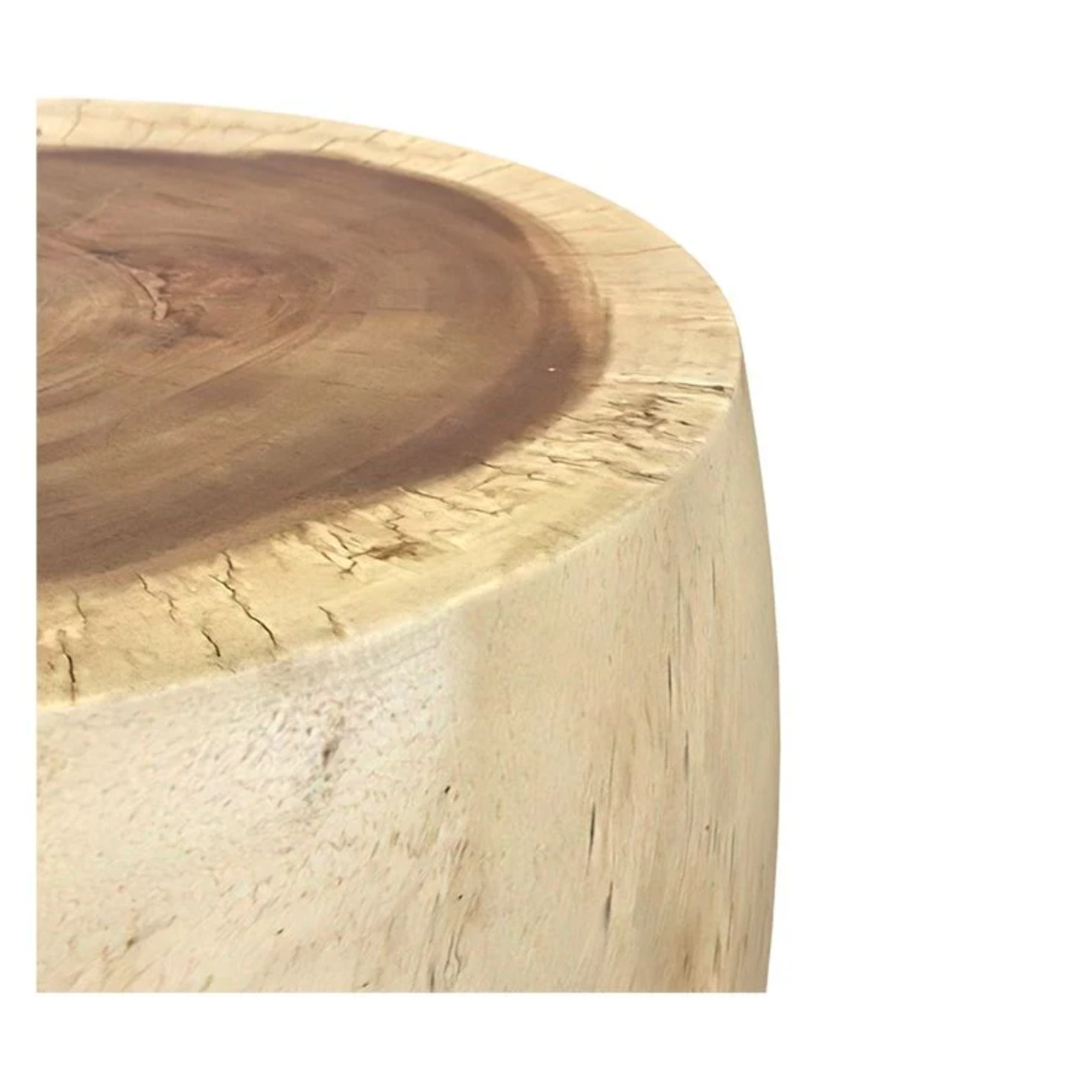 Table d'appoint ronde en bois de suar D50 cm - Toha