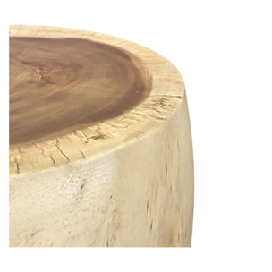 Table d'appoint ronde en bois de suar D50 cm - Toha