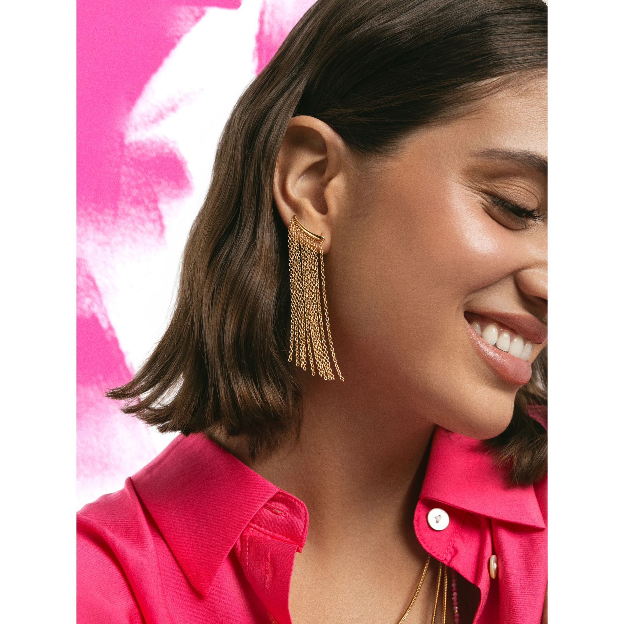 Pendientes Tamara Cascada Baño Oro