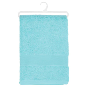 Drap de bain "Essentiel" - coton 450 gr/m² - bleu aqua 100x150 cm