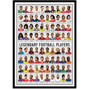 Affiche 50 x 70 cm - Legendary Football Players - Olivier Bourdereau