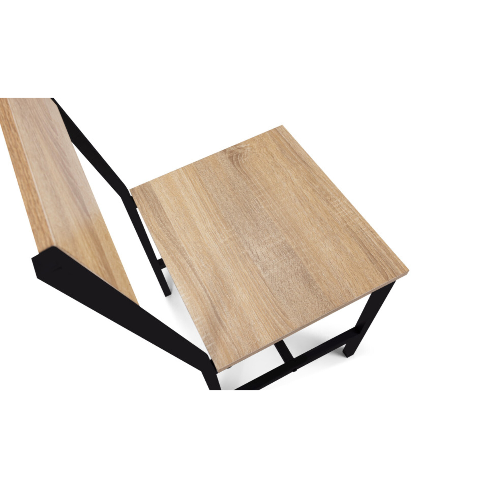 Chaises Memphis en bois et pieds métal - Bois et noir
