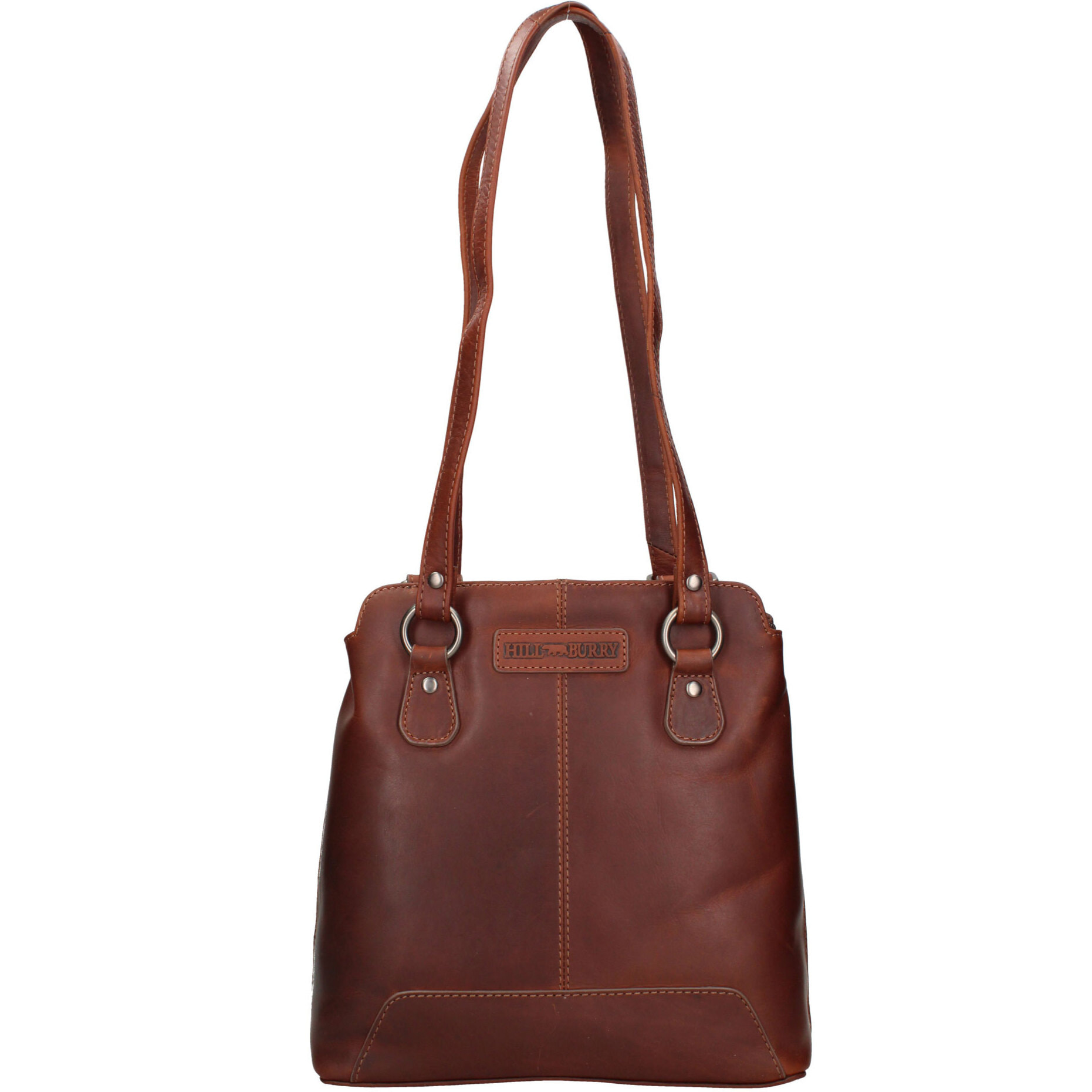 Borsa a spalla convertibile in zaino  da uomo In Vera pelle Made in Italy 19x27x11 cm