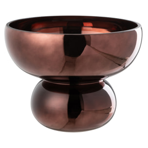 J-Line photophore/vase sur Pied Arrondi - verre - prune - Ø 23 cm