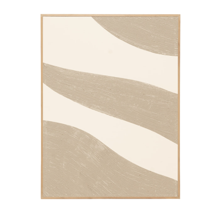 Cuadro beige y blanco decorativo sobre algodón con bastidor de madera pintado artesanalmente con pintura óleo de varias medidas
