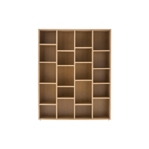 Bibliothèque design finition bois clair chêne L149 cm RYTHM