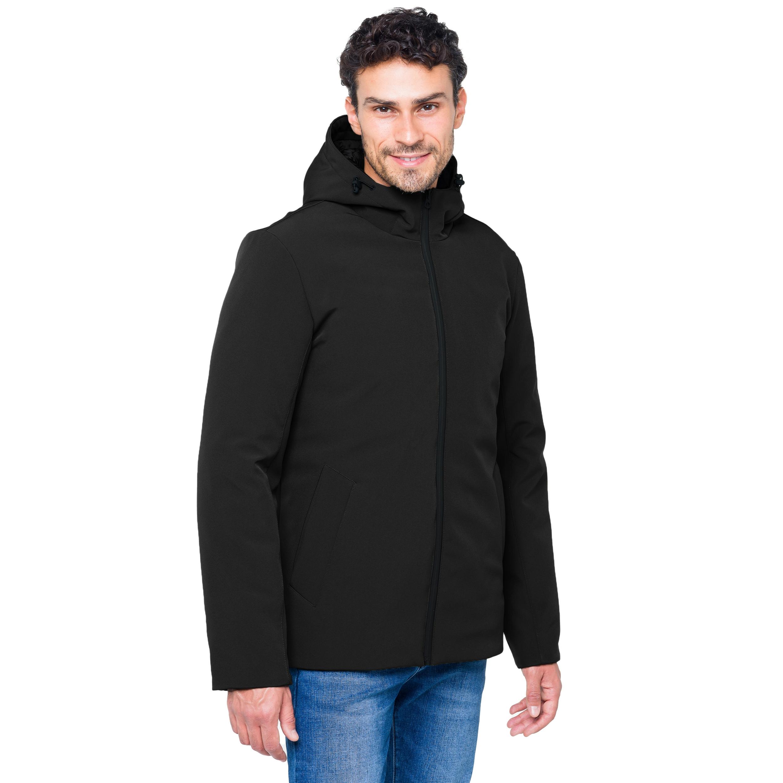 Chaqueta Hot Buttered Tambora acolchada con capucha Negro