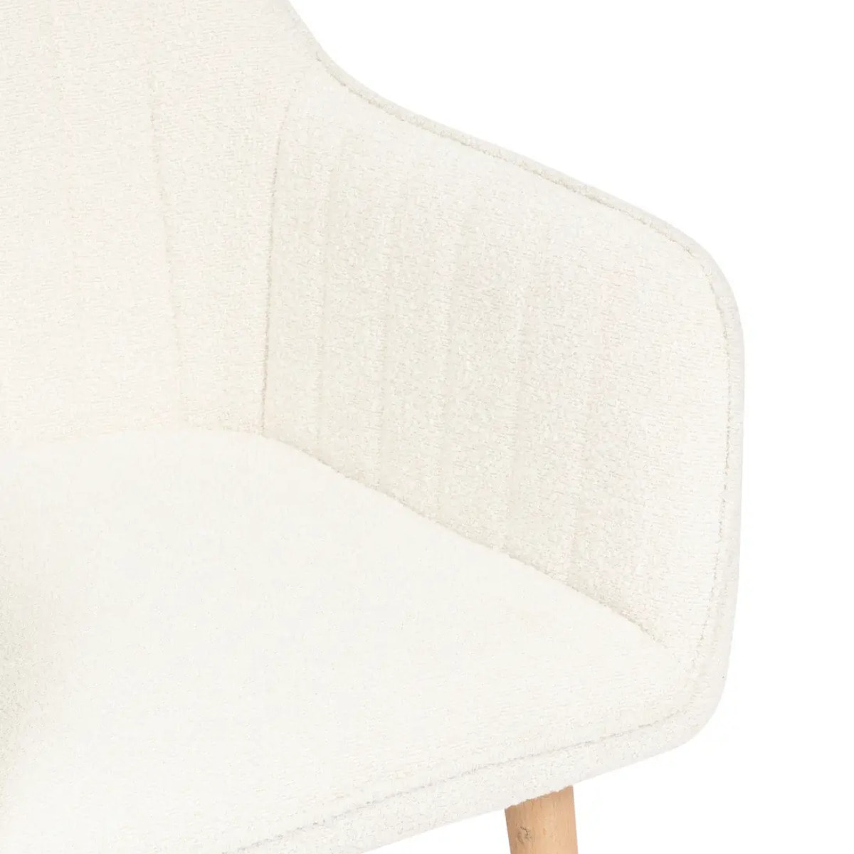 Fauteuil à dîner "Visoca" bouclette blanc