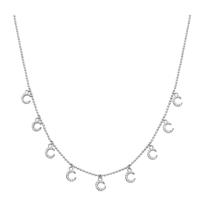 Collar de Circonita Brillante acabado en rodio