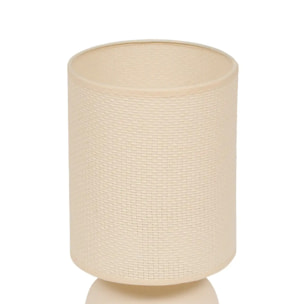 Lampe Obine cylindrique H.35,5cm beige