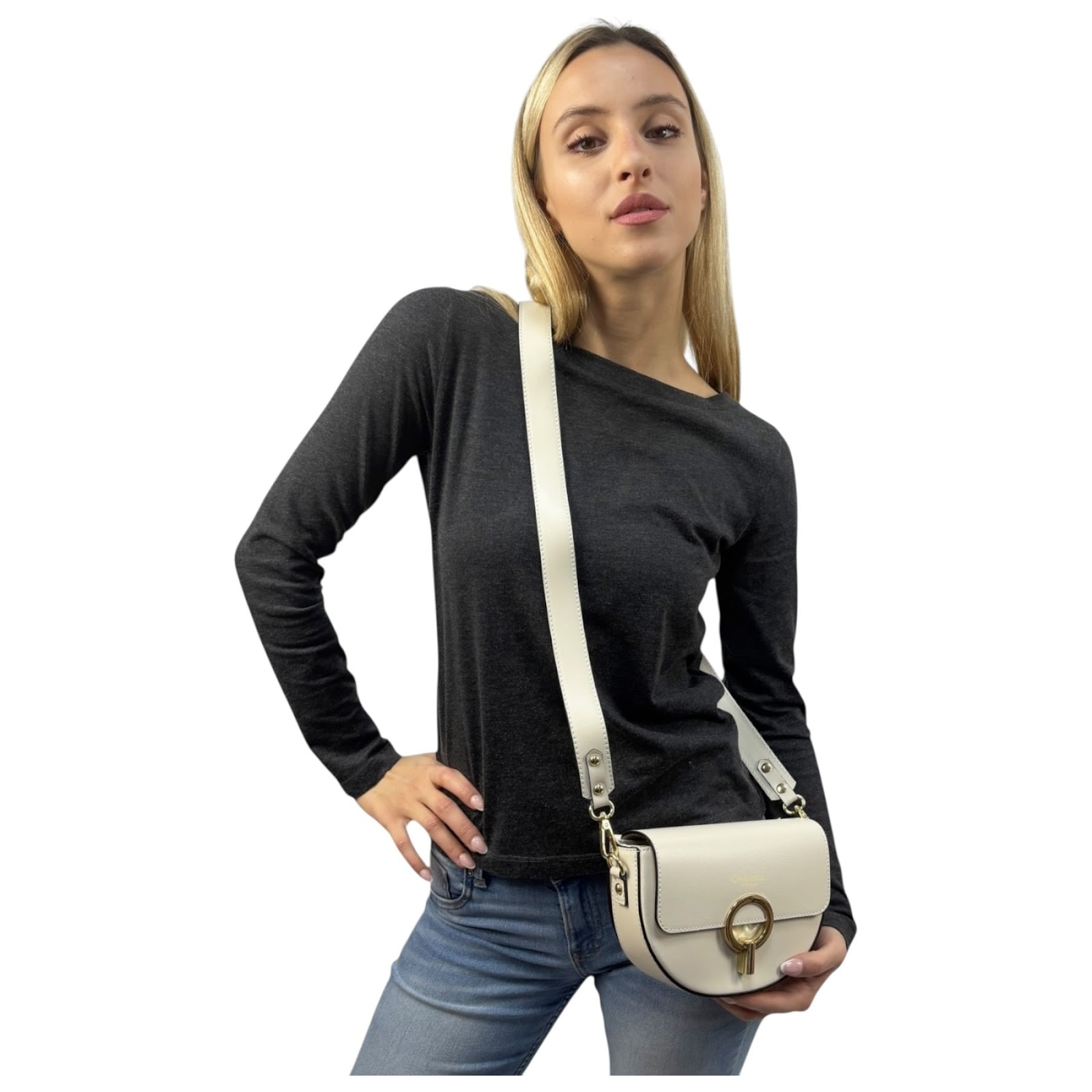 Bolso Cruzado Cheval Firenze Ambra Beige