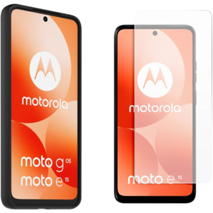 Coque CASR Moto E15/G05 Coque Noire + verre trempé