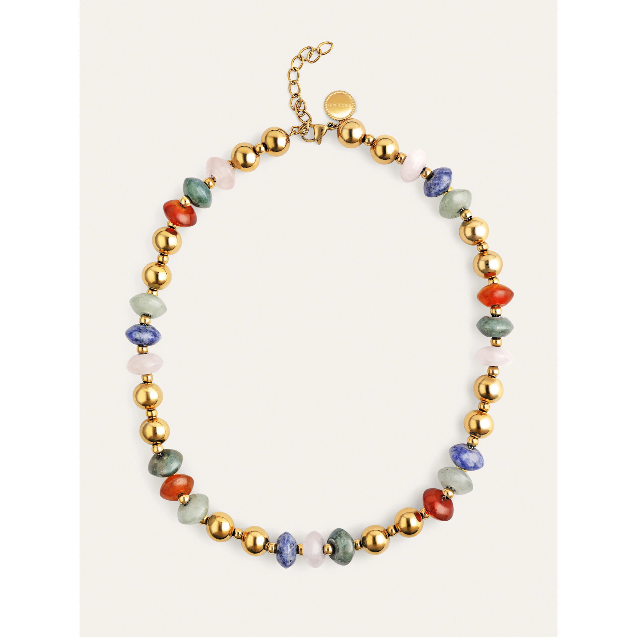 Collar Winter Bomb Acero Baño Oro