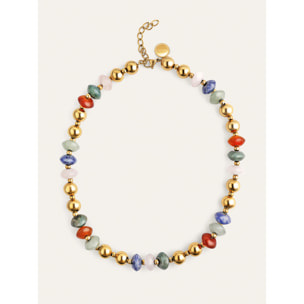 Collar Winter Bomb Acero Baño Oro