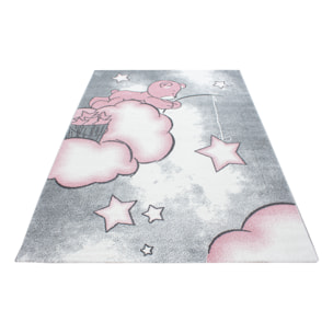 KIDS - Tapis enfant à motif ourson rose - KID0580ROS