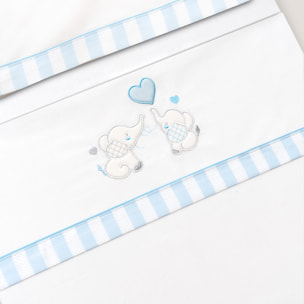 Triptico Minicuna Parejita Elefante Bco/Azul