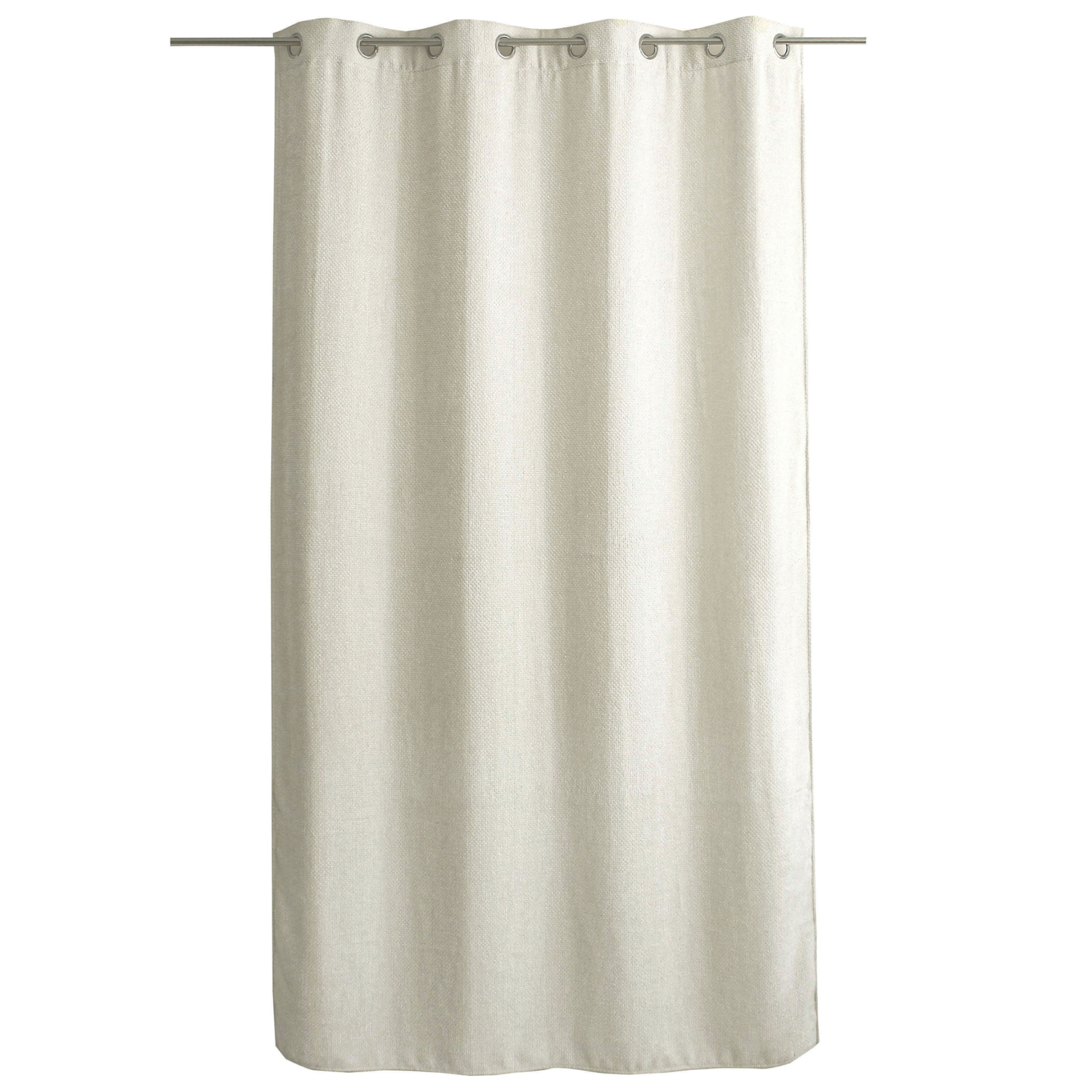 Rideau velours  - Effet chiné tamisant - Ecru