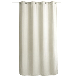 Rideau velours  - Effet chiné tamisant - Ecru