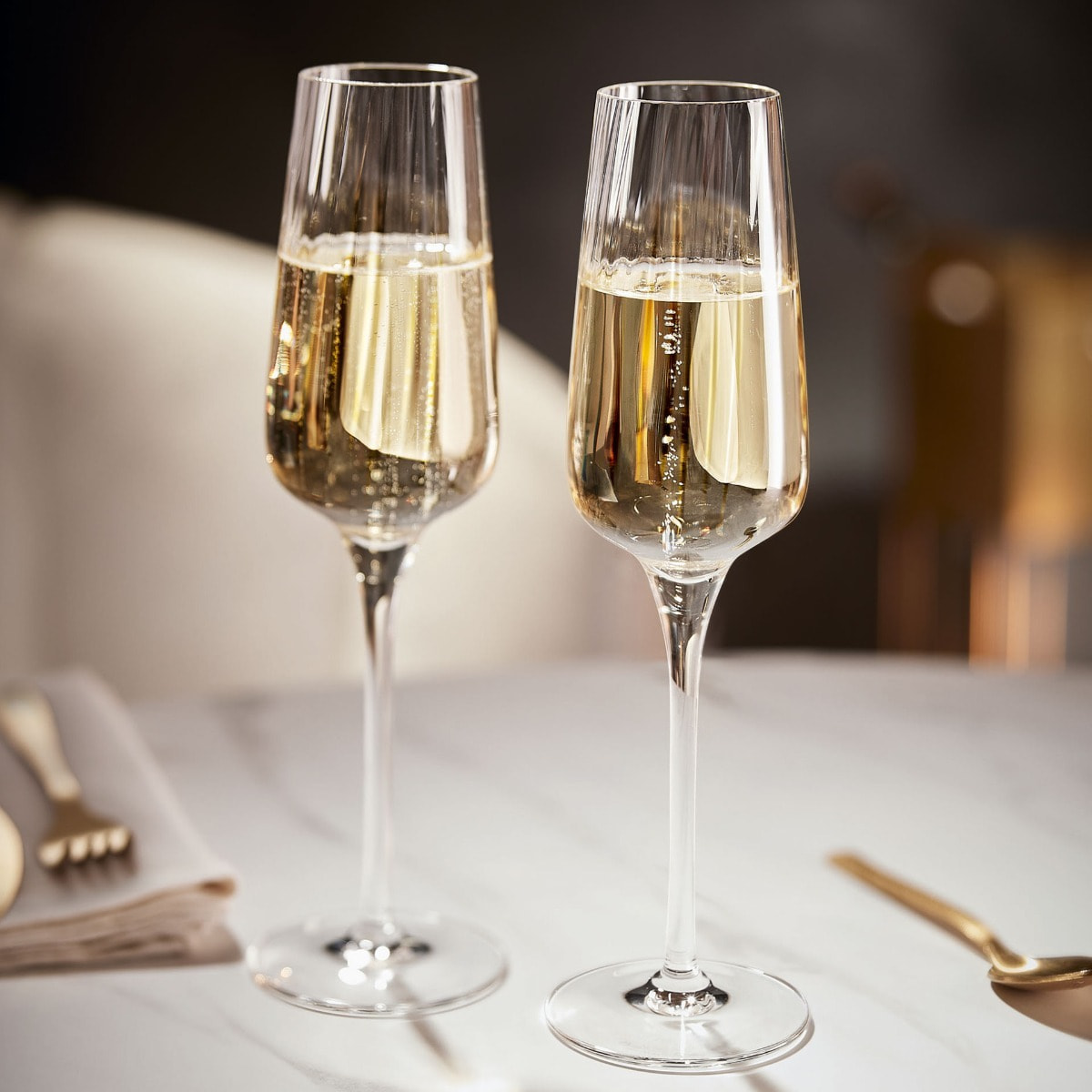 6 flûtes à champagne 21 cl Symétrie - Chef&Sommelier