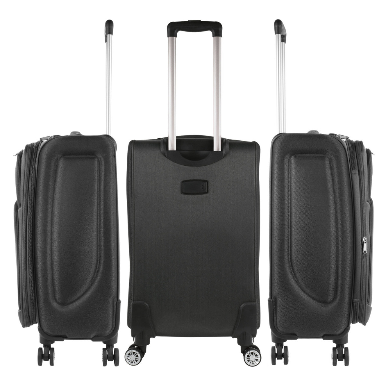 Juego De Maletas Semi-Rígidas Eva Itaca Bergamo Negro