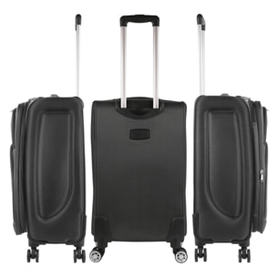 Juego De Maletas Semi-Rígidas Eva Itaca Bergamo Negro