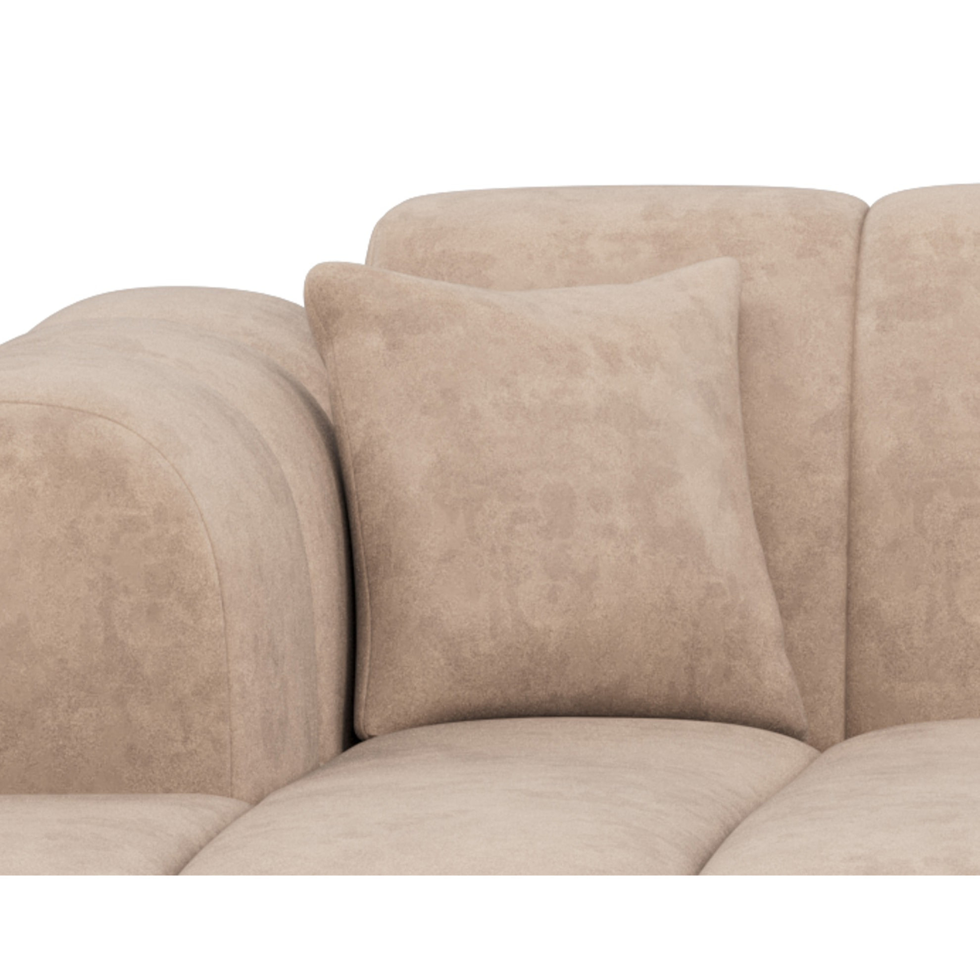 Curtis - canapé d'angle gauche 4 places en simili - Beige