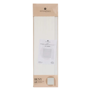 Lot de 4 panneaux soubassement Beny rectangulaire 24x100cm blanc