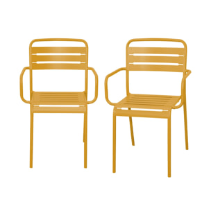 Fauteuil de jardin acier (lot de 2) AMÉLIA