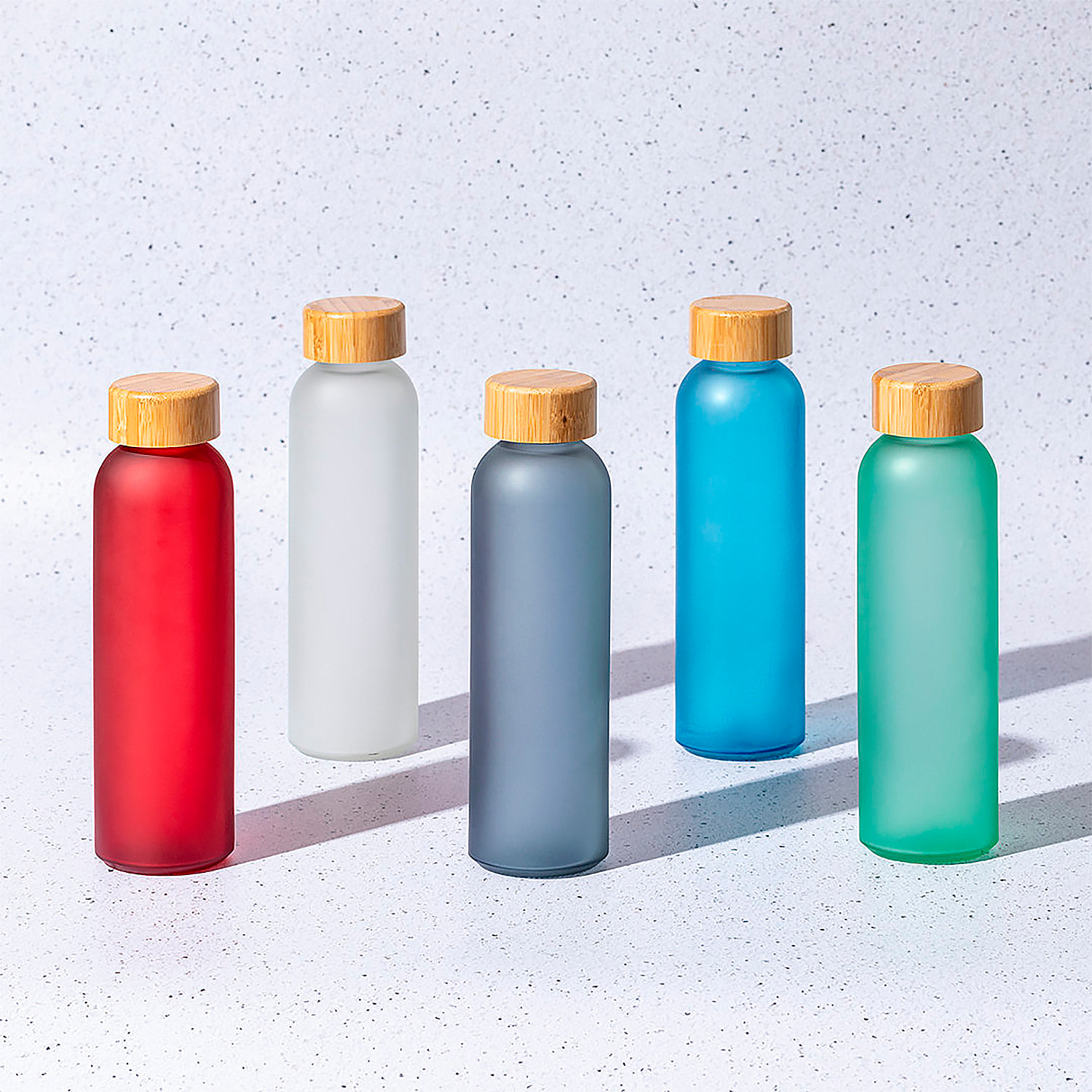 Bottiglia in vetro e bambù da 500 ml