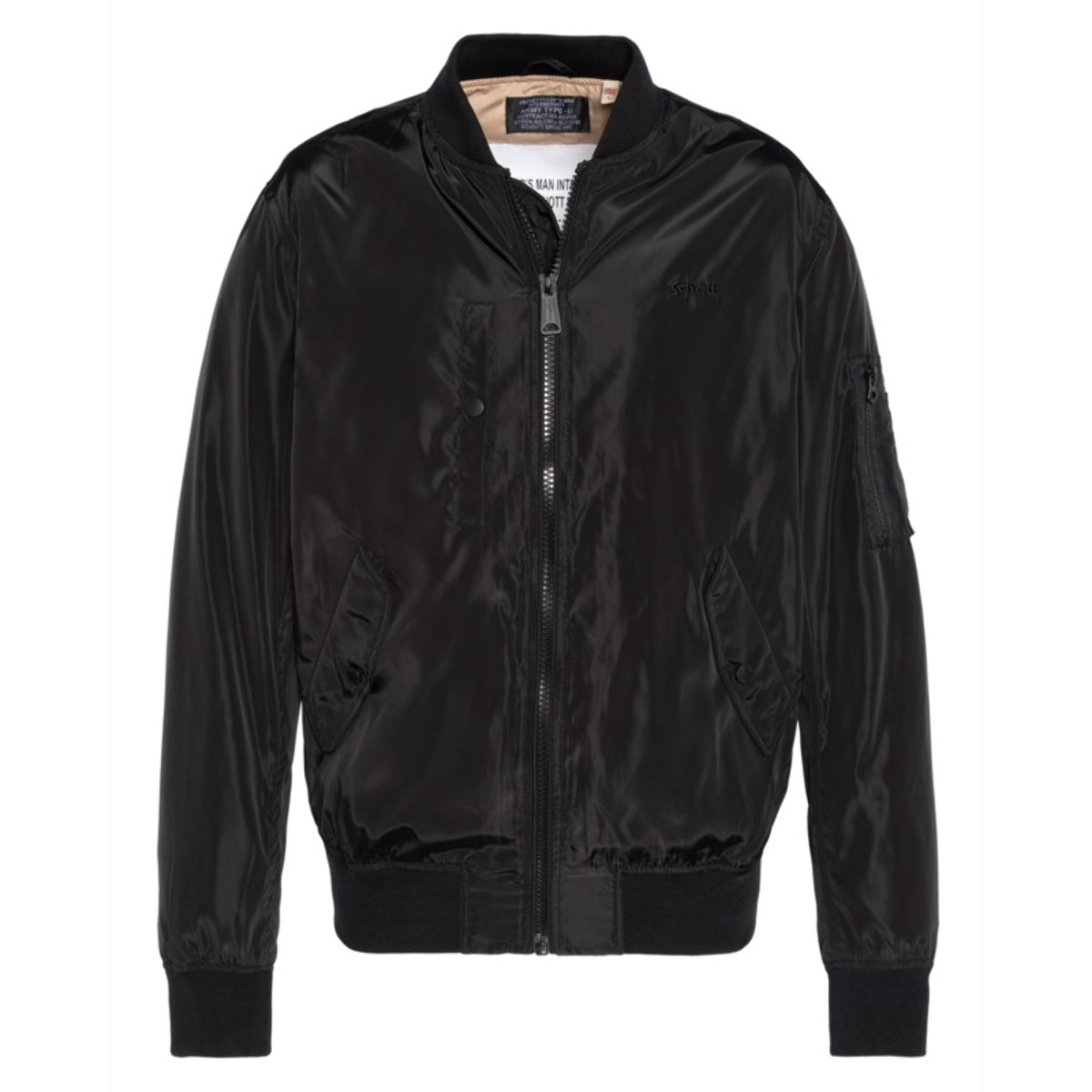 AIRSTARLIGHT WEIGHT SUMMER BOMBER Schott NYCBLACK