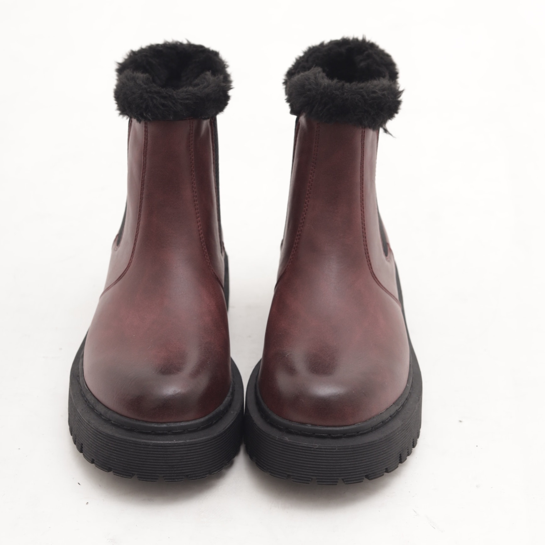 STIVALETTO CHELSEA BASSO FUR BORDEAUX