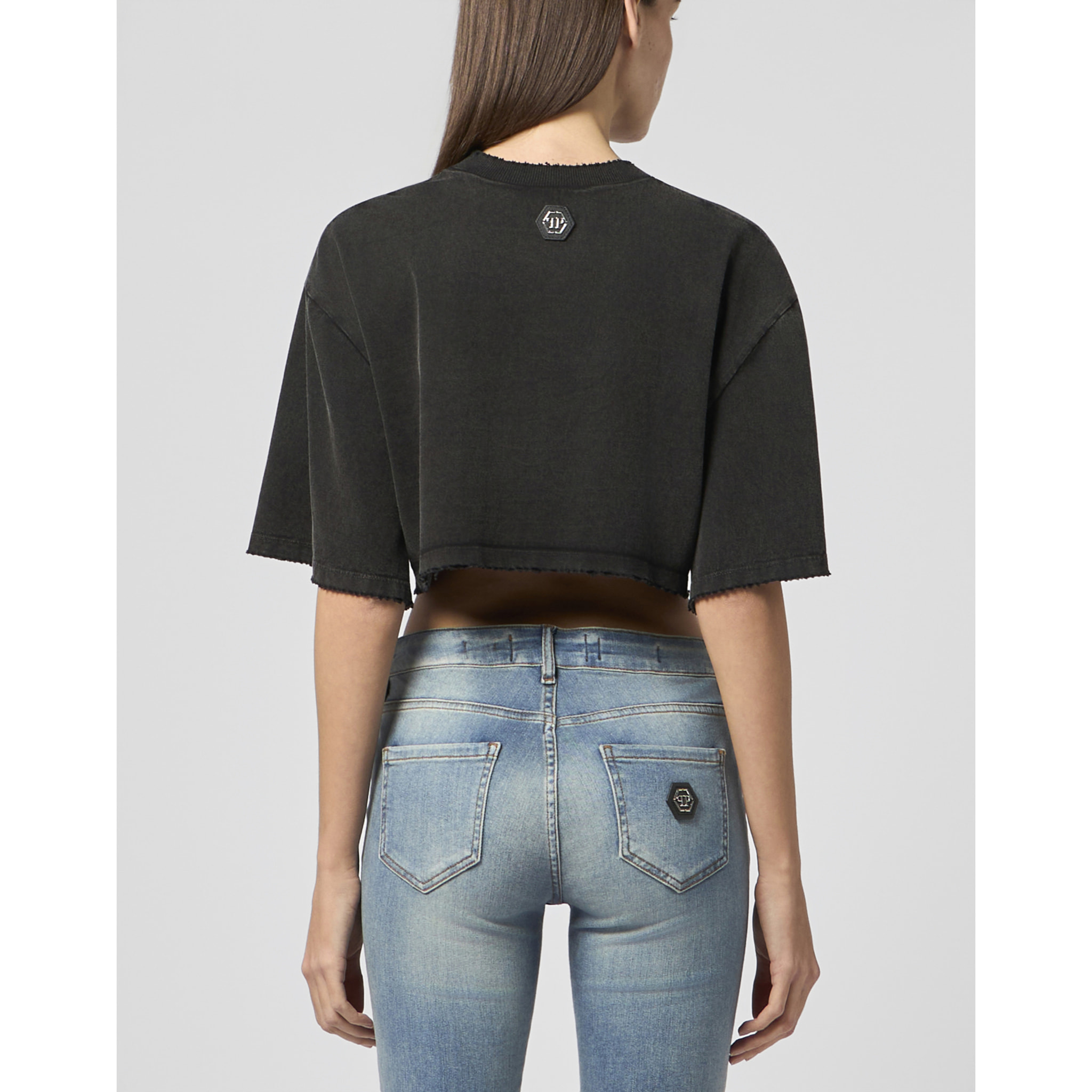 PHILIPP PLEIN Cropped T-Shirt Cannes Tennis Club