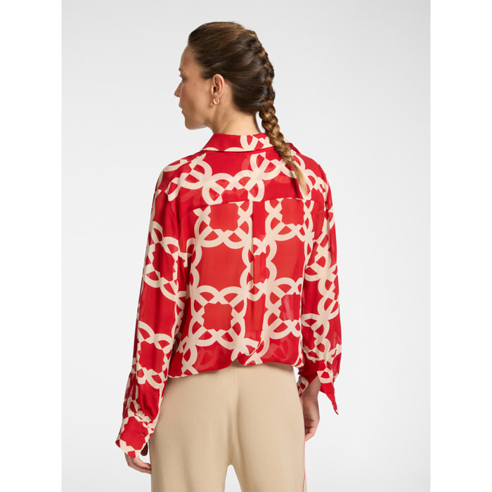 Elena Mirò - Camicia stampata - Rosso