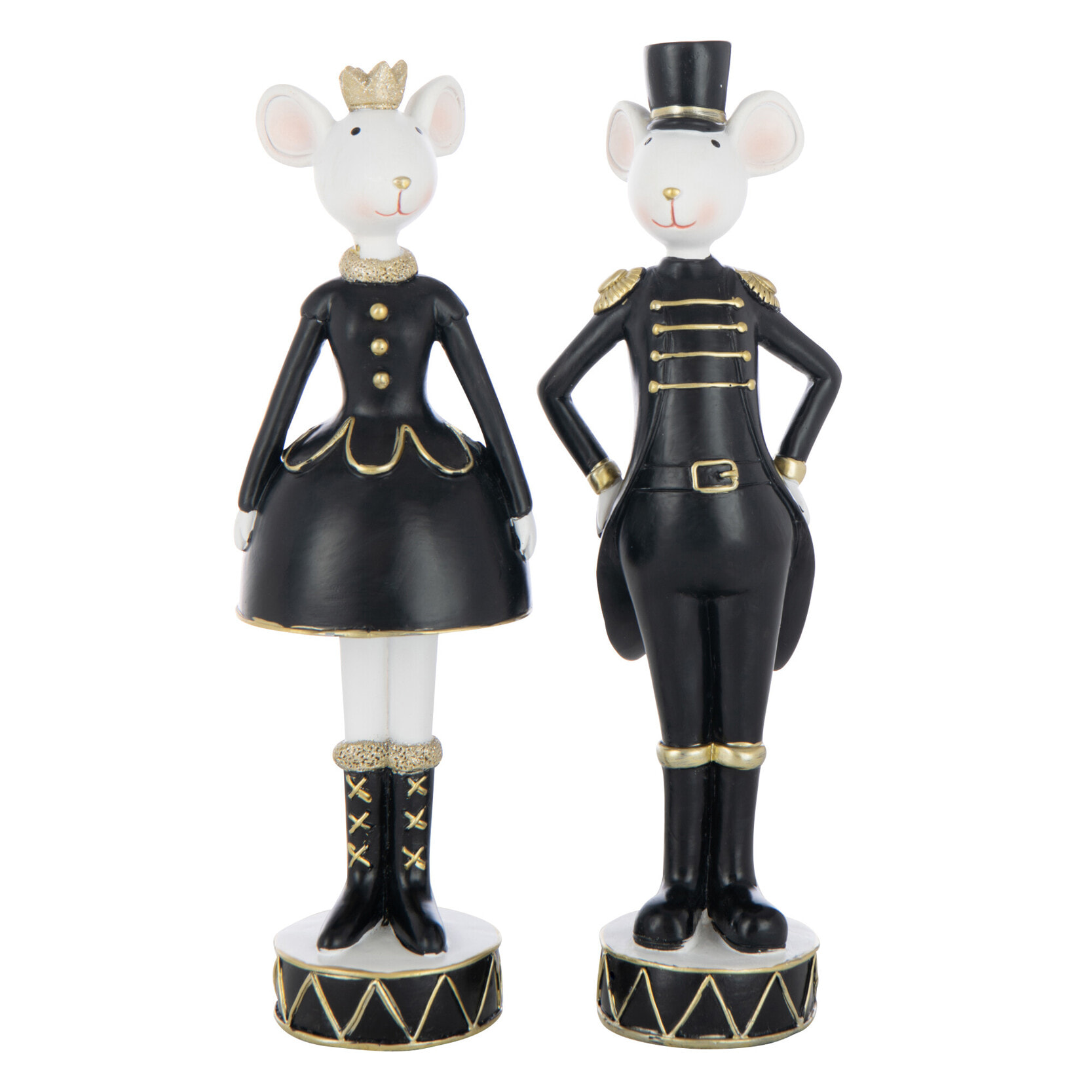 J-Line figurine Souris - polyrésine - mix - large - 2 pièces