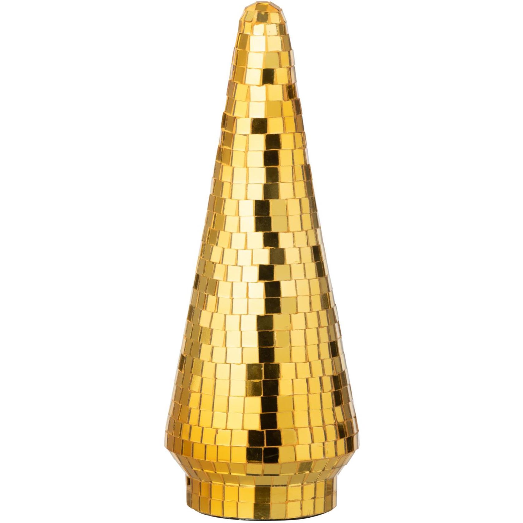 J-Line boule de Noël Miroir - verre - bleu - petit - boîte de 4