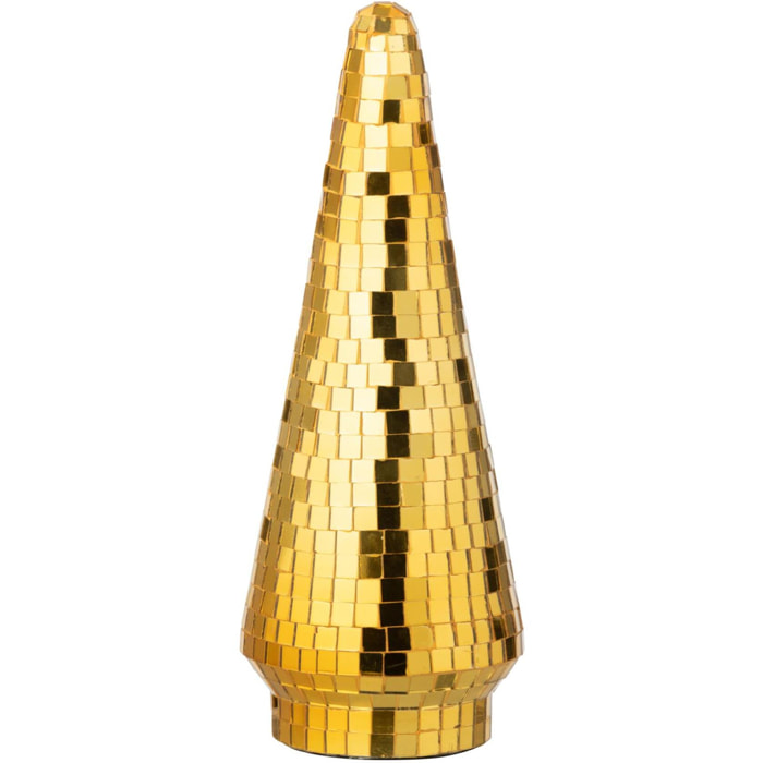 J-Line boule de Noël Miroir - verre - bleu - petit - boîte de 4